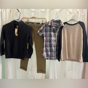 Boys Fall/ Winter clothing bundle (size6-7). Pants/mock neck sweater brand new
